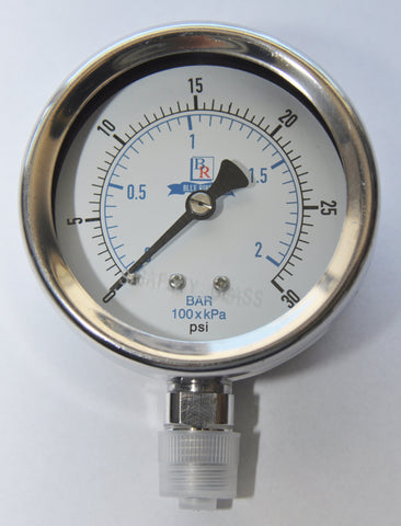 2.5" Dial  Bottom Connected Gauge SS Model BR300 , Gauge, NWIM