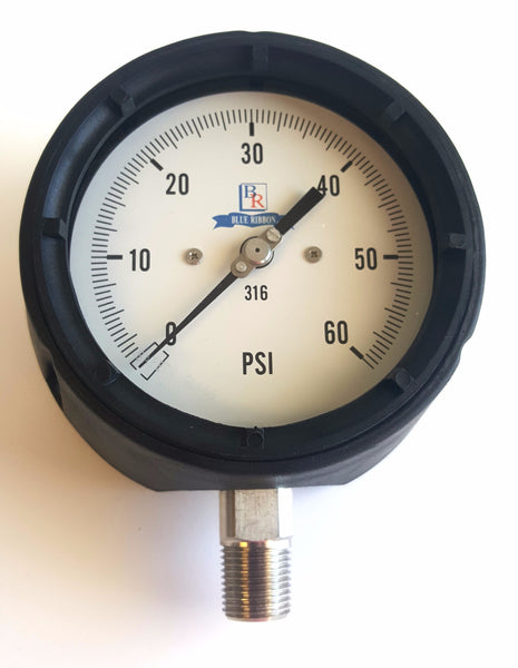 4.5" Dial SS Process Pressure Gauge Model BR400 BR800 , Gauge, NWIM