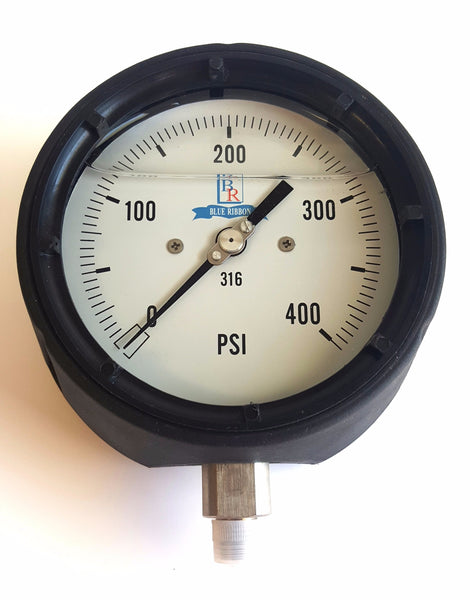 4.5" Dial SS Process Pressure Gauge Model BR400 BR800 , Gauge, NWIM