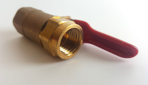 Ball Valve Style Gauge Cock - 1/4"F x 1/4" F , Pressure Gauge Cock, NWIM