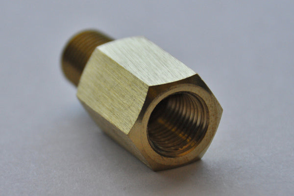 Brass Pressure Snubber - 1/4" NPT male x 1/4" Female , Pressure Snubber Filter, NWIM