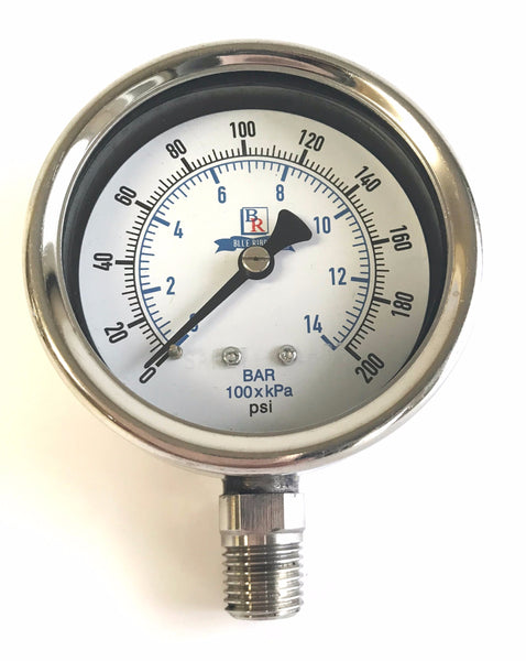 2.5" Dial  Bottom Connected Gauge SS Model BR300 , Gauge, NWIM